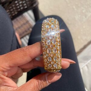 Elegant Gold and Silver Crystal Bracelet